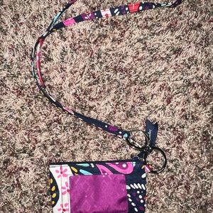 Vera Bradley lanyard with wallet never used